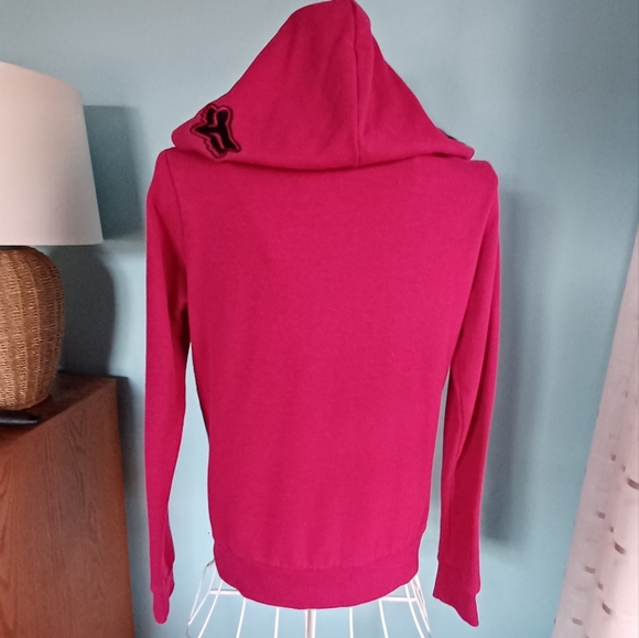 EUC Fox Heathered Raspberry Hoodie - Women's Size Medium - Picture 3 of 9